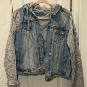 Hooded denim jacket